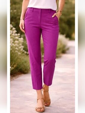 Lane Bryant Slim Straight Ankle Pants Size 18 Purple